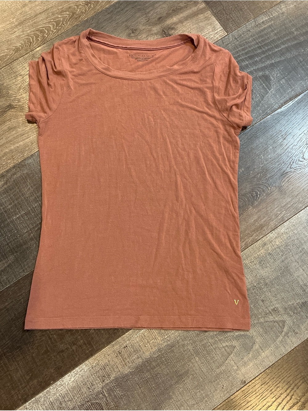 Victoria's Secret Terracotta Scoop Neck Short Sleeve Tee